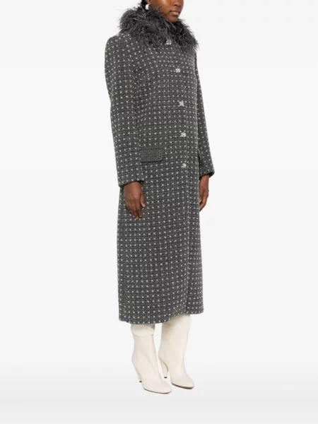 Palton Nissa cu pene gri