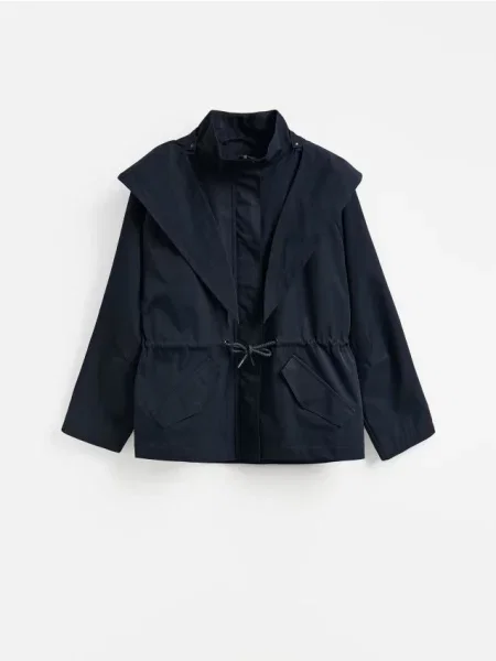 Reserved LADIES` OUTER JACKET & MUFFLER bleumarin