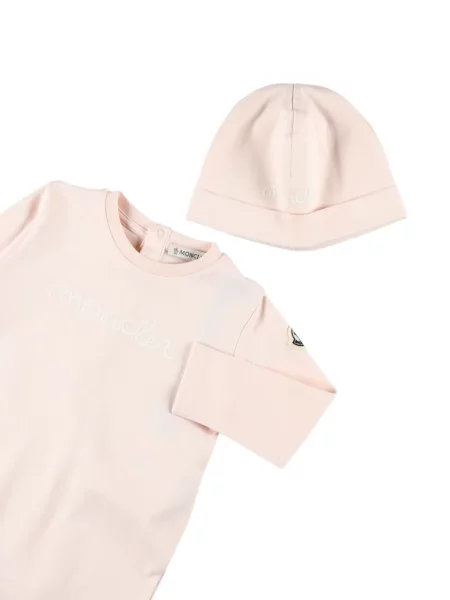Piżama dziecięca Moncler Enfant różowa