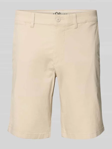 Bermudy o kroju regular fit z mieszanki bawełny model PHOENIX' S.oliver Red Label białe