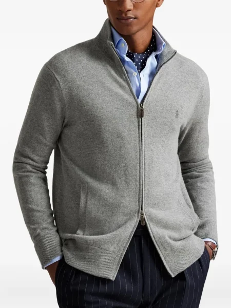 Manšestrové s límcem izolované polotričko Polo Ralph Lauren bílé