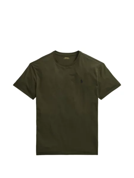 Tricou polo Polo Ralph Lauren cu glugă cu blană cu broderie roșu