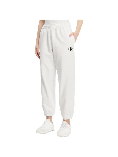 Pantaloni de trening pentru femei Calvin Klein alb