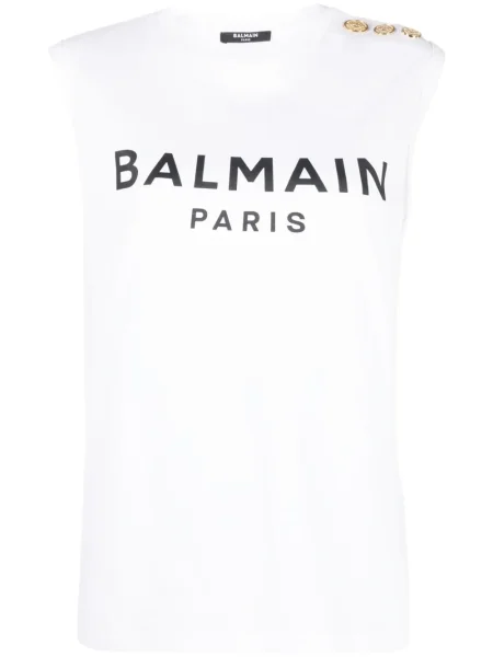 Top Balmain cu imagine alb