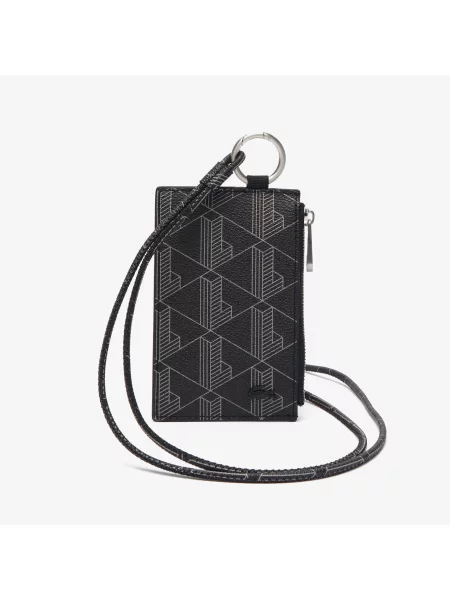 Lacoste гаманець унісекс The Blend Monogram чорний