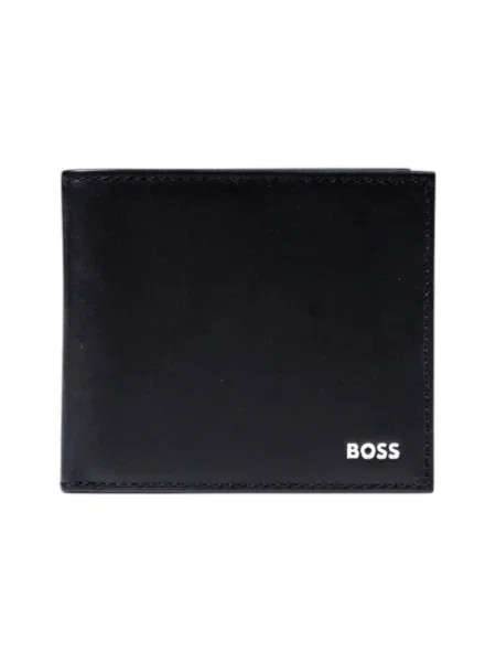 Bőr pénztárca Boss fekete