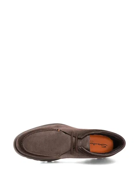 Desert boots Santoni με κορδόνια με δαντέλα καφέ