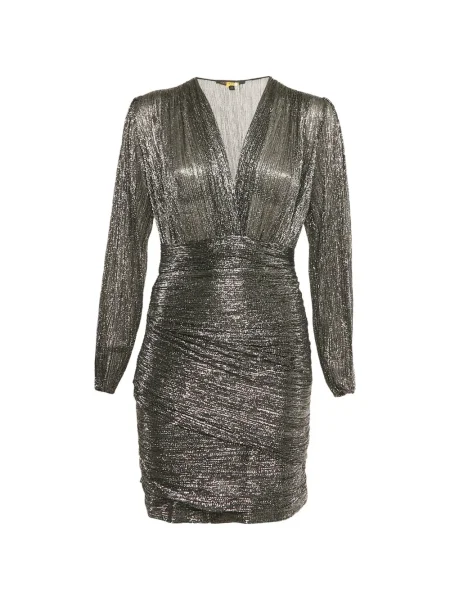 Rochie mini Maje drapată de costum gri