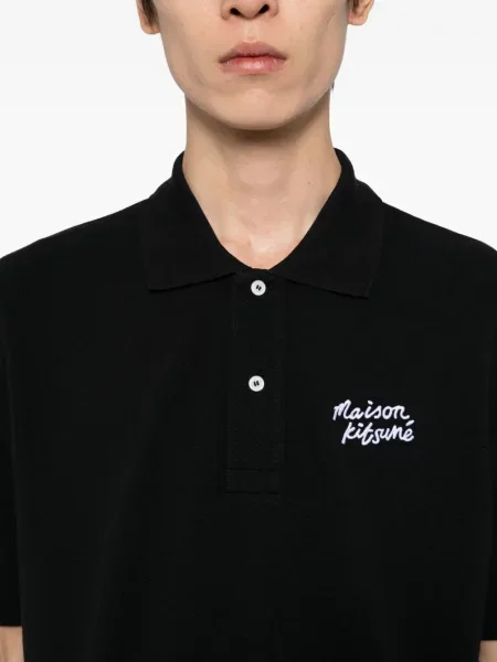 Polo Maison Kitsune negru
