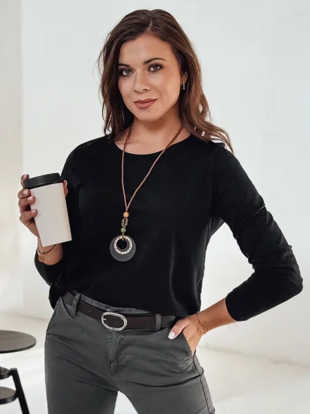 Bluzka one size MINIMODA z wisiorkiem Dstreet czarna