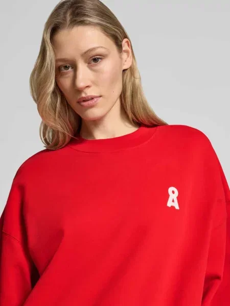 Bluza Oversized z czystej Bawełny Model ICONIC A ALIZAA' Armedangels czerwona