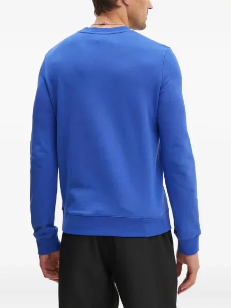 Hanorac crewneck A.p.c. cu broderie albastru