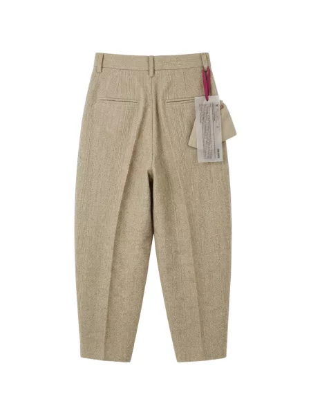 Pantaloni Uma Wang cu model herringbone