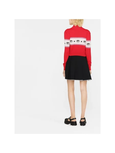 Sweter z golfem Chiara Ferragni Collection czerwony