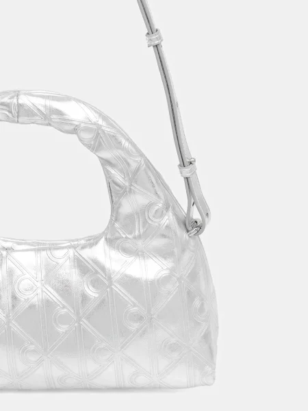 Calvin Klein Táska Puffy Aop Mini Bag With Strap ezüst