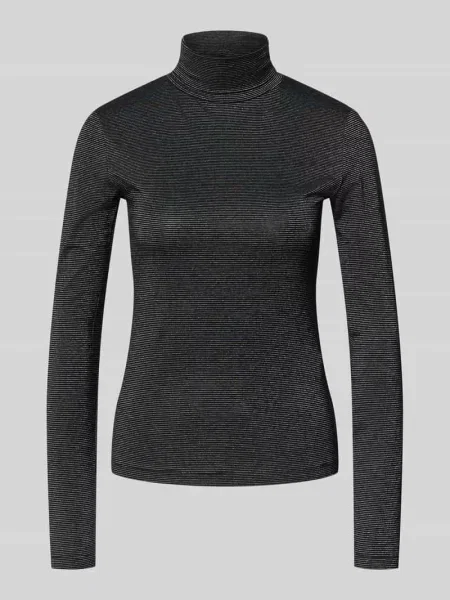 Sweter półgolf o kroju slim fit z mieszanki model LAVA GLITTER' Vero Moda czarny