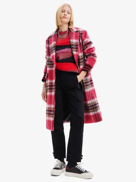 Desigual Tommy Kabát Rózsaszín fehér