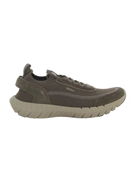 Sneakersy Boss zamszowe zielone