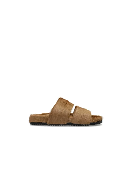 Klapki Dolce And Gabbana skórzane brązowe