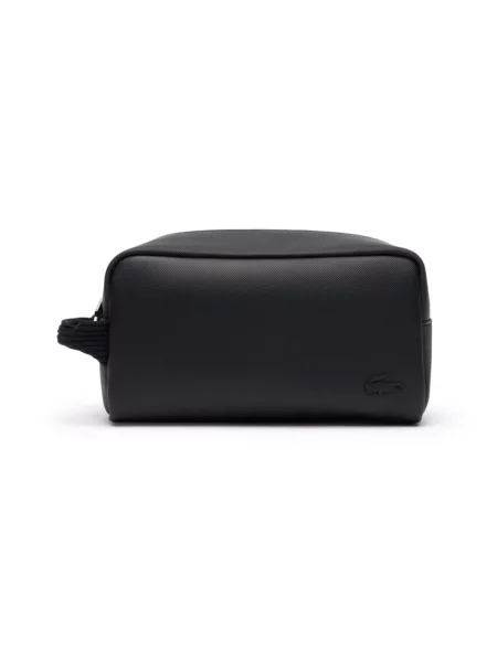 Kosmetyczka z naszywką z logo model Classic Toilet Kit' Lacoste czarna