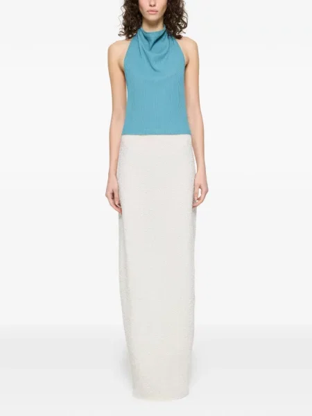 Fusta maxi Paris Georgia alb