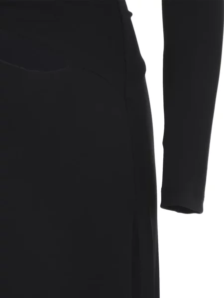 Rochie maxi Elisabetta Franchi cu un umăr gol de costum negru