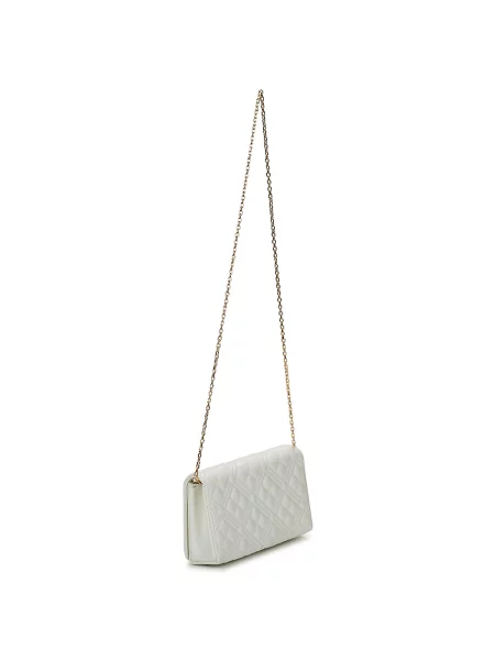 Geanta crossbody Love Moschino alb