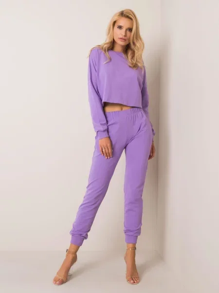 Komplet dresowy Rue Paris fioletowy