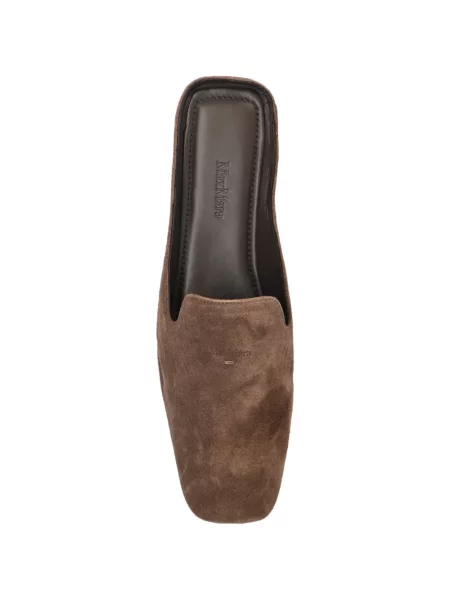 Papuci tip mules Max Mara fără toc maro
