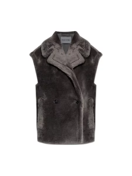Sztuczne futro kamizelka Stand Studio szara