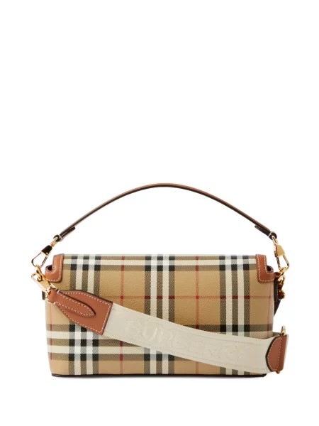 Top Burberry w kratę brązowy