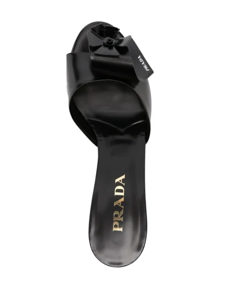 Sandale Prada cu model floral negru