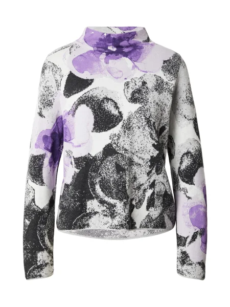 Monari Pulover lila / črna bela