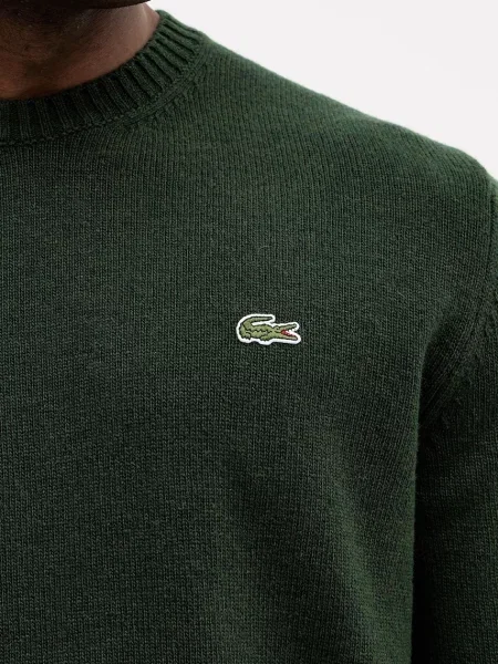 Шерстяной свитер Lacoste зеленый