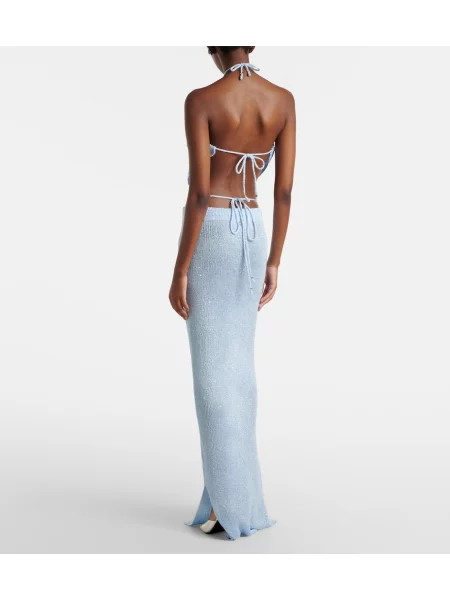 Fusta maxi Bananhot tricotate albastru