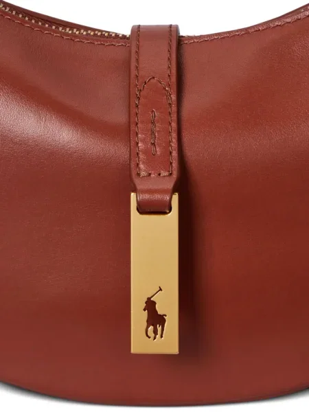 Kratak samt polo majica Polo Ralph Lauren s vezom crna