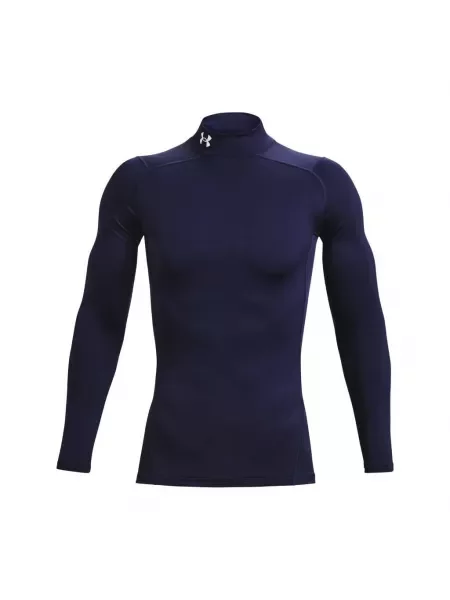 Tréninkové tričko Longsleeve Under Armour Comp Mock UA Armour midnight navy/white námořnictvo