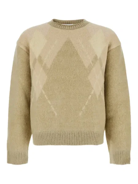 Аргайл пуловер Coor с кръгло деколте