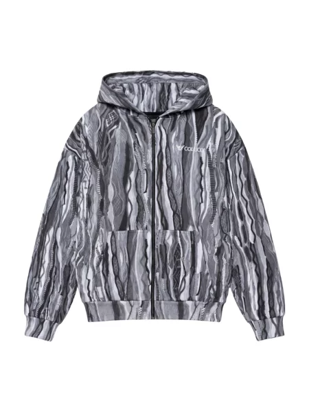Bluza rozpinana Carlo Colucci z nadrukiem szara