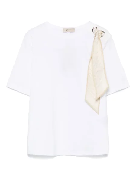 Tricou Herno din jerseu alb