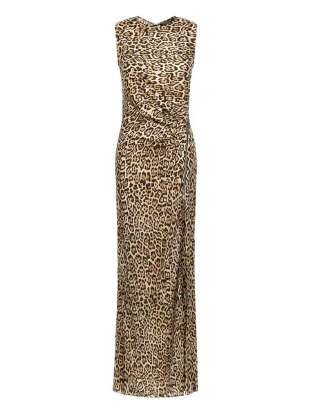 Rochie maxi Roberto Cavalli cu imagine cu model leopard de costum