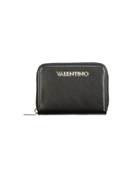 Lniany portfel Valentino Bags czarny