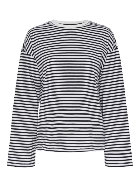 PIECES Tricou SADIE negru alb