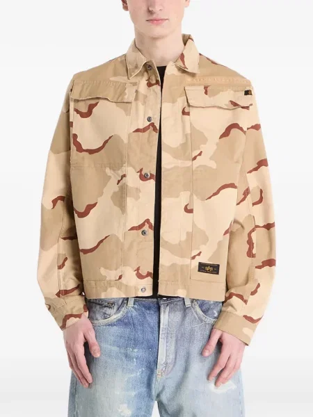 Cămașă Alpha Industries cu imagine cu model camuflaj