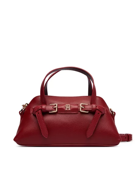 Tommy Hilfiger Ročna torba Th Buckle Mini rdeča