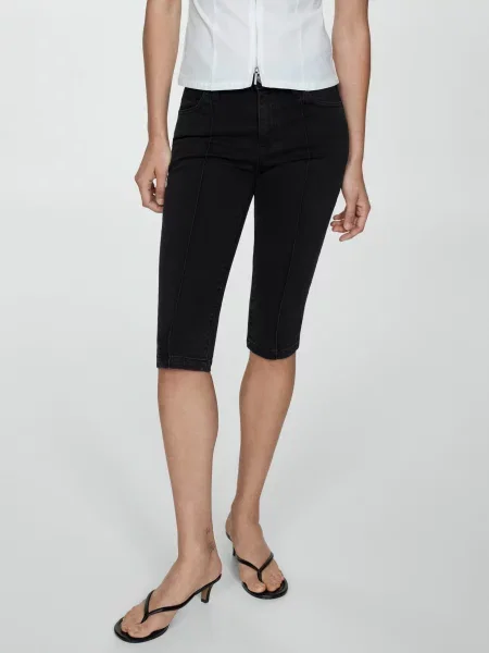 MANGO Скіні джинси чорний