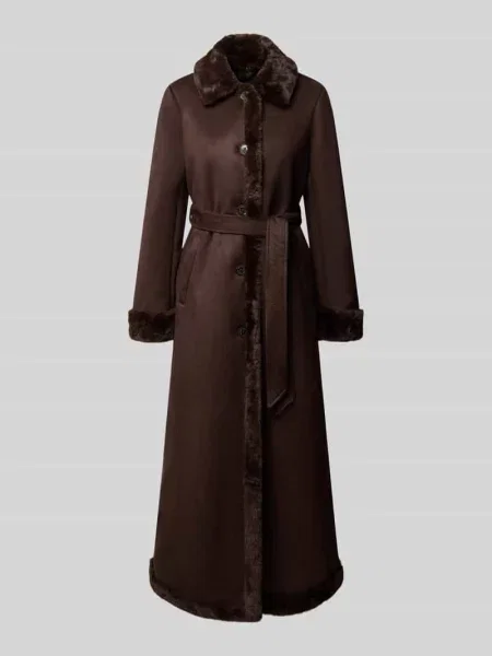 Płaszcz z obszyciem ze sztucznego futra Lauren Ralph Lauren