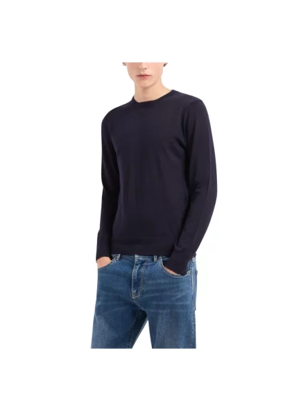 Sweter Armani Exchange wełniany niebieski