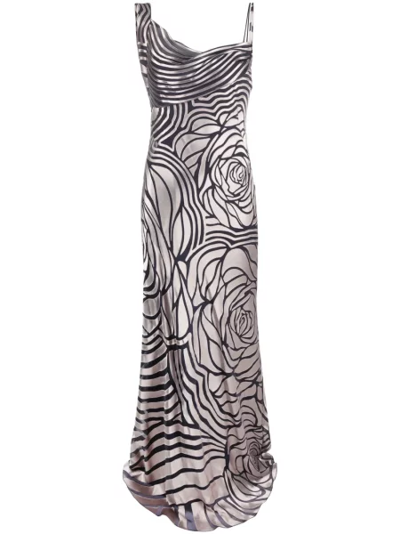 Rochie Alberta Ferretti fără mâneci cu imagine asimetrică