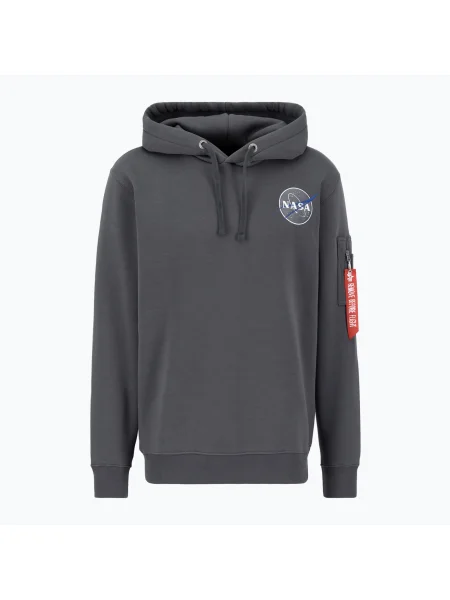 Alpha Industries NASA Orbit винтидж мъжки суитшърт сив